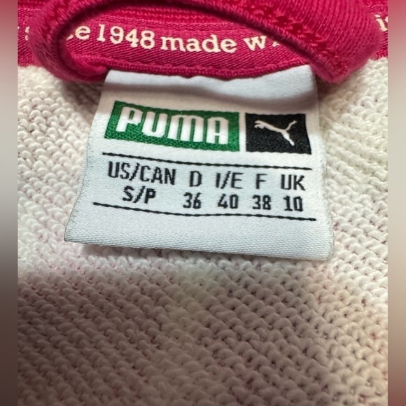 Puma All Over Print T7 Women's Track Jacket Love Potion Size Small Pink & White - Picture 14 of 16